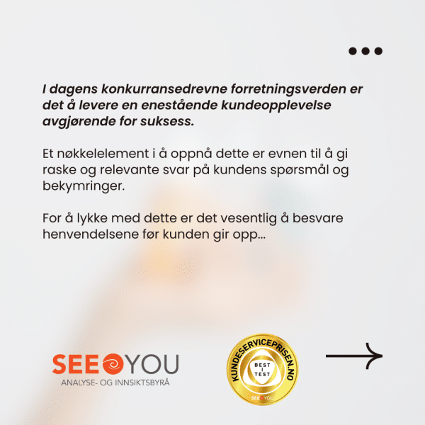 Uten svar leverer dere ikke en god kundeopplevelse! Uten svar leverer dere ikke en god kundeopplevelse!